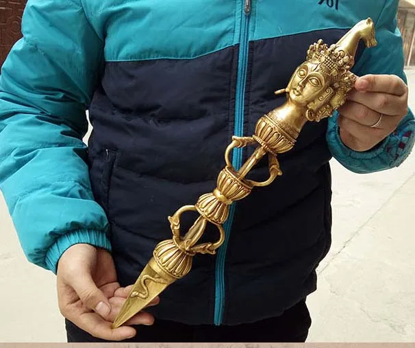 Оптовые буддийские товары Exorcise злые духи талисман 44 см практики Ваджра Пхурпа