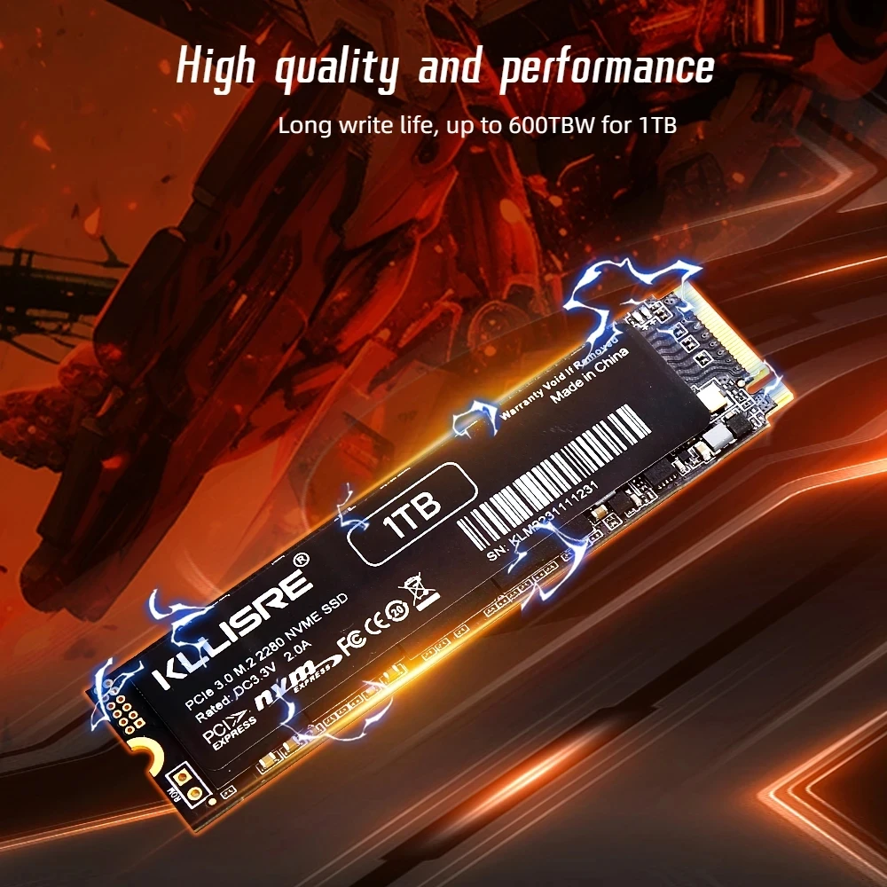 Kllisre SSD M2 512 ГБ 1 ТБ NVME M.2 2280 PCIe твердотельный диск жесткий для ноутбука и