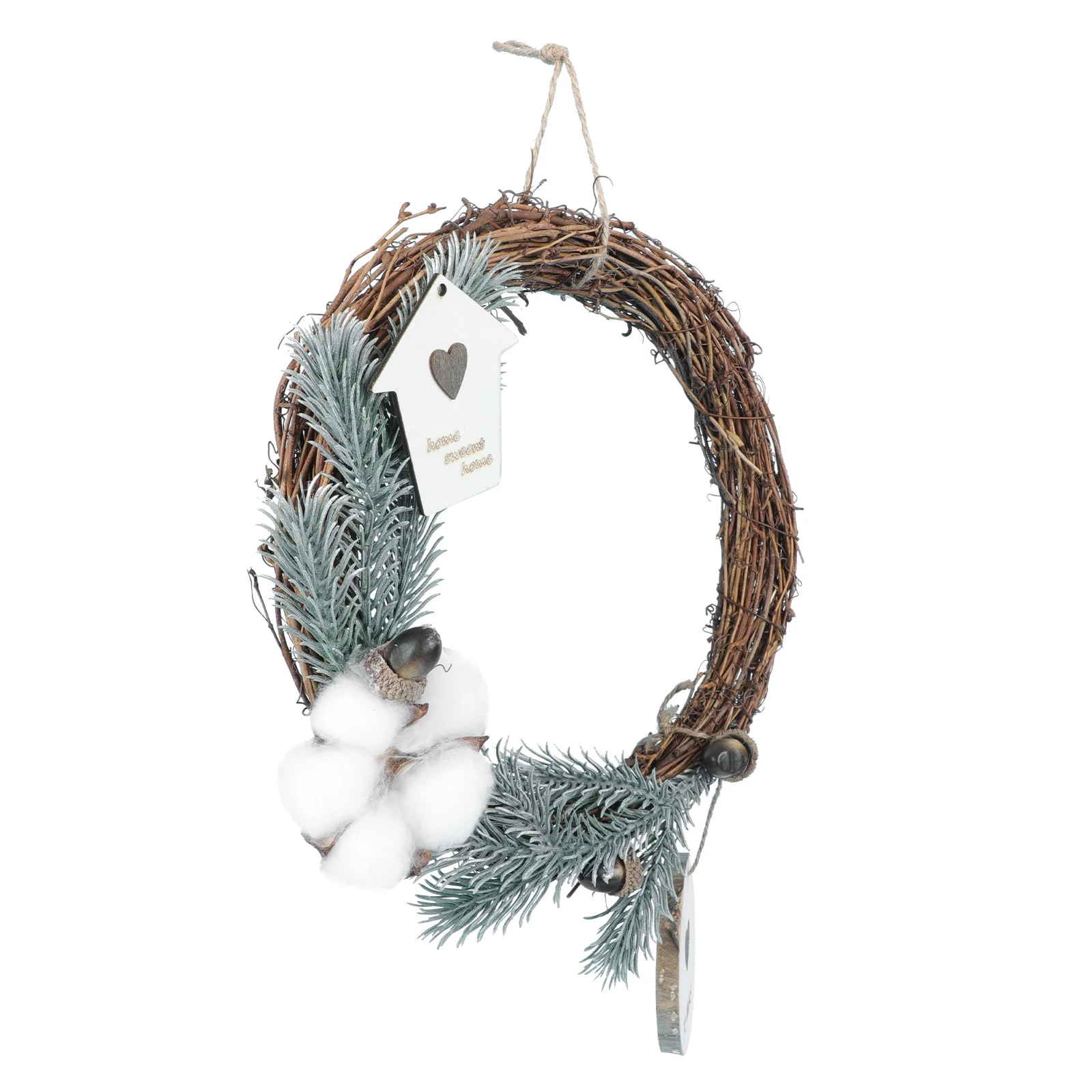 

Christmas Wreath Artificial Plants Holiday Wall Wreath Holiday Door Wreaths Pendant Front Door Garland Wood Hanging Home decor