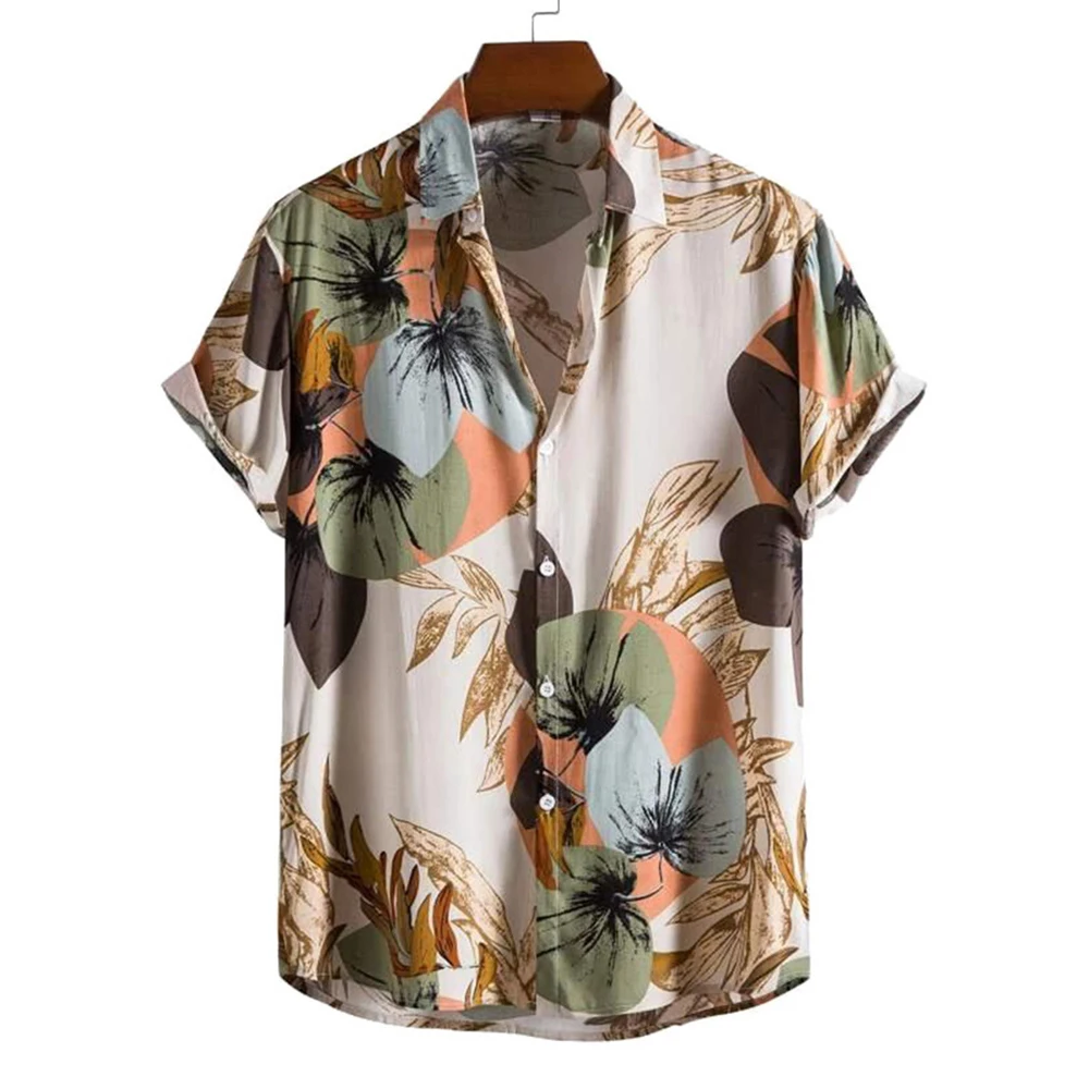 

CLOOCL Fashion Men's Shirts Hawaiian Polynesia Plant Leaves Art Short Sleeve Shirt for Men 3D Graphics Beach Shirt Dropshipping