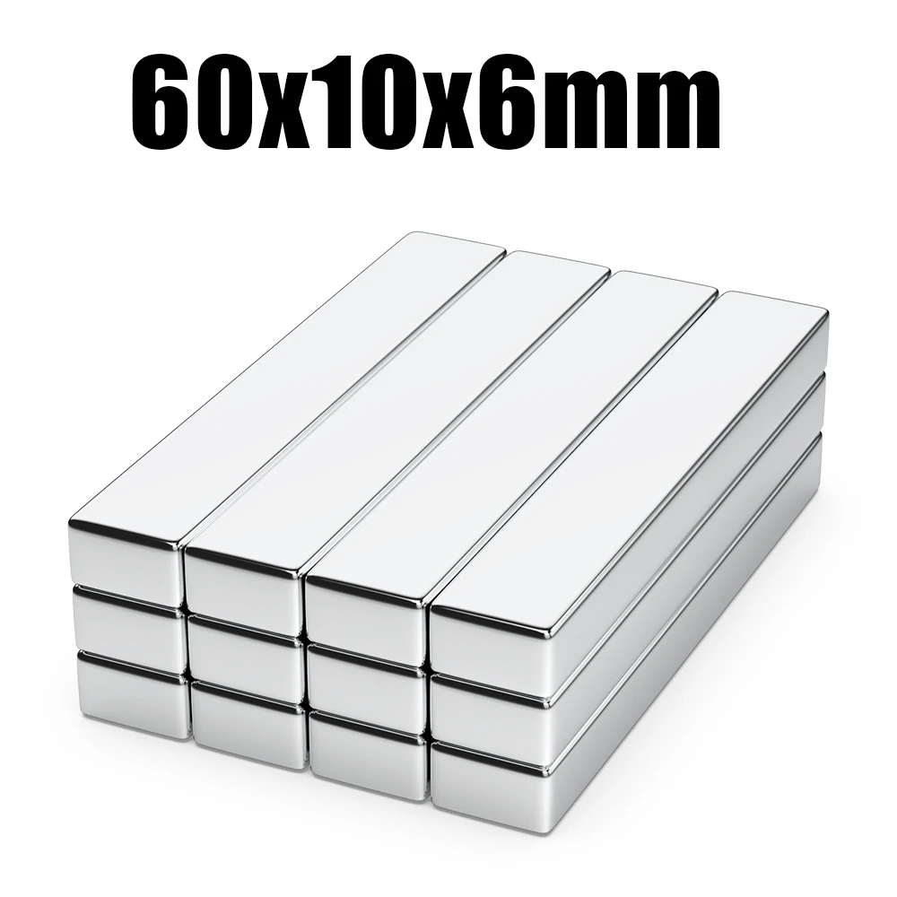 1/2/5/10 шт. 60x10x6 N35 неодимовый магнит 60 мм х 10 6 NdFeB блок супер мощный сильный