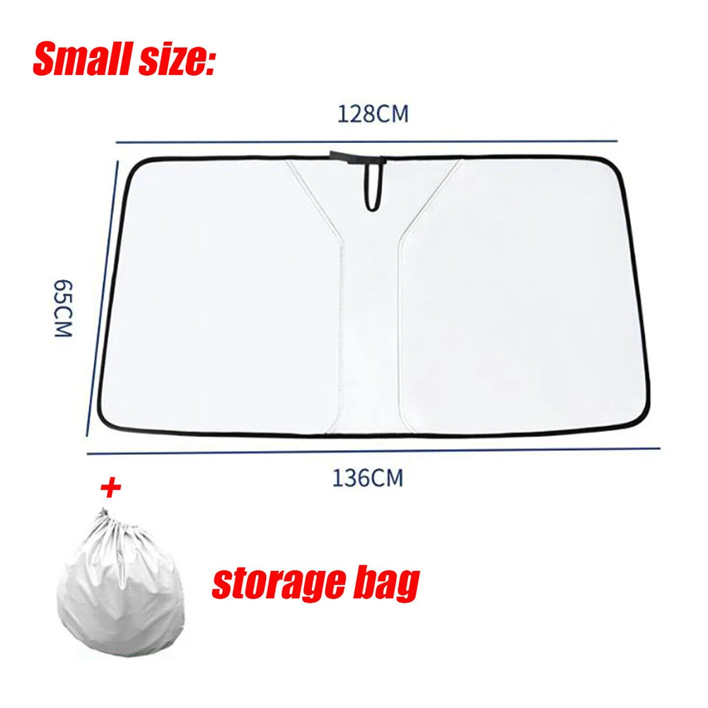 

Brand New Windshield Sunshade Auto Parts 136x65cm Against UV Rays Convenient Foldable Replacement Sun UV Block