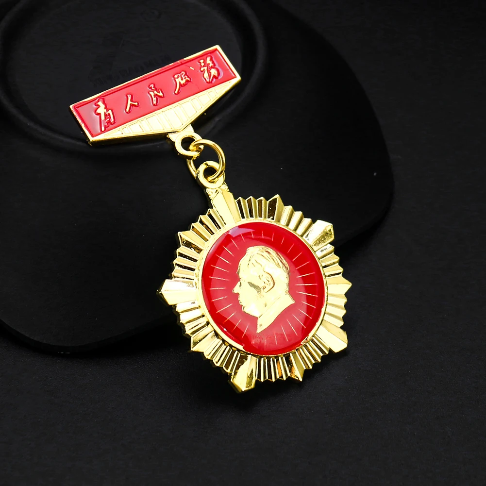 Брошь с портретом председателя Китая Мао Цзэдуна, эмалевая булавка на лацкан одежды, украшение, подарок, символ военной униформы.