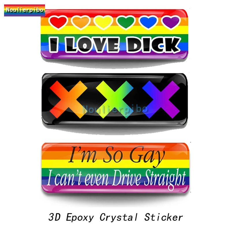3D эпоксидная гибкая вырезанная купольная автомобильная наклейка GAY ЛГБТ Радуга
