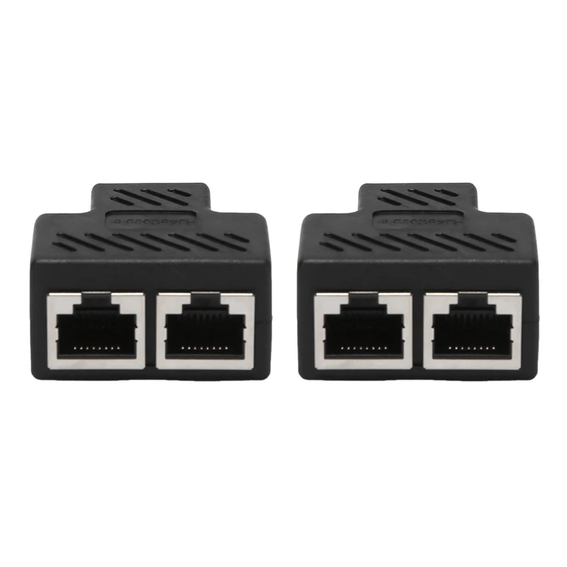 JABS 2 порта RJ45 разветвитель адаптер локальной сети стандарта Ethernet 2 шт.