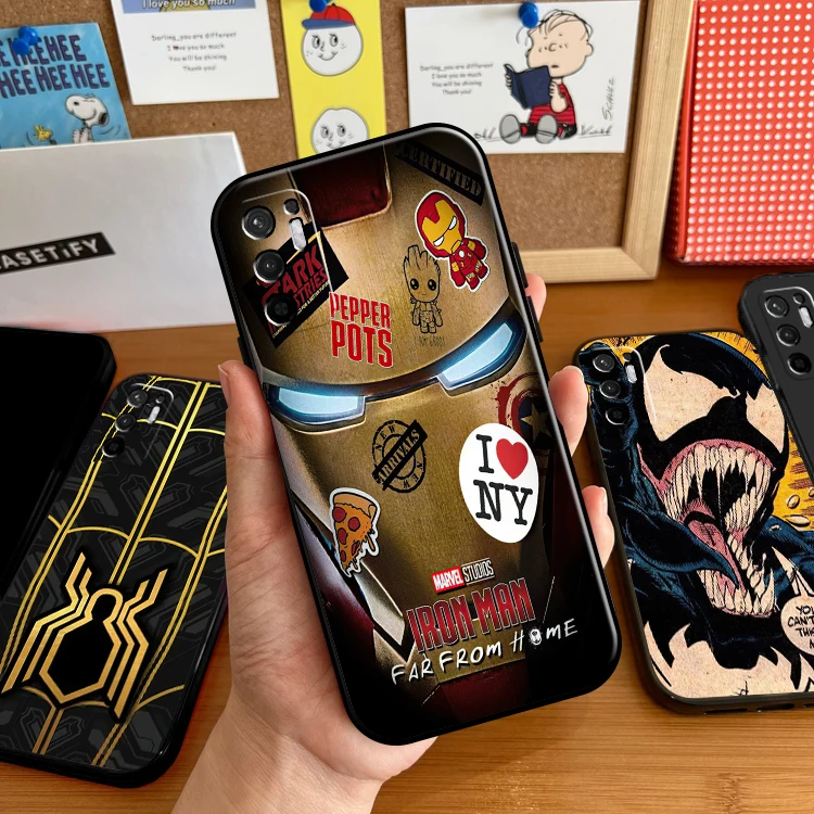 

Venom Iron Man Spiderman Case For Xiaomi Redmi Note 11 11T 11S 10 10S 10T Pro For Redmi Note 11 10 5G Phone Case Coque Funda