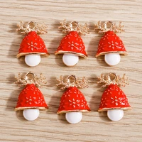 10pcs 1521mm alloy enamel christmas deer antlers charms pendants for necklaces earrings diy bracelet jewelry making accessories