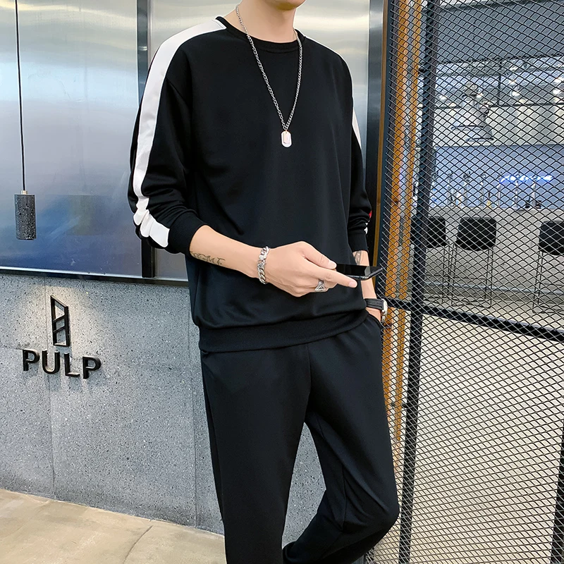 

Костюм для отдыха мужской осенний Новый комплект из свитера мужской комплект с красивым трендом Осенняя мужская одежда