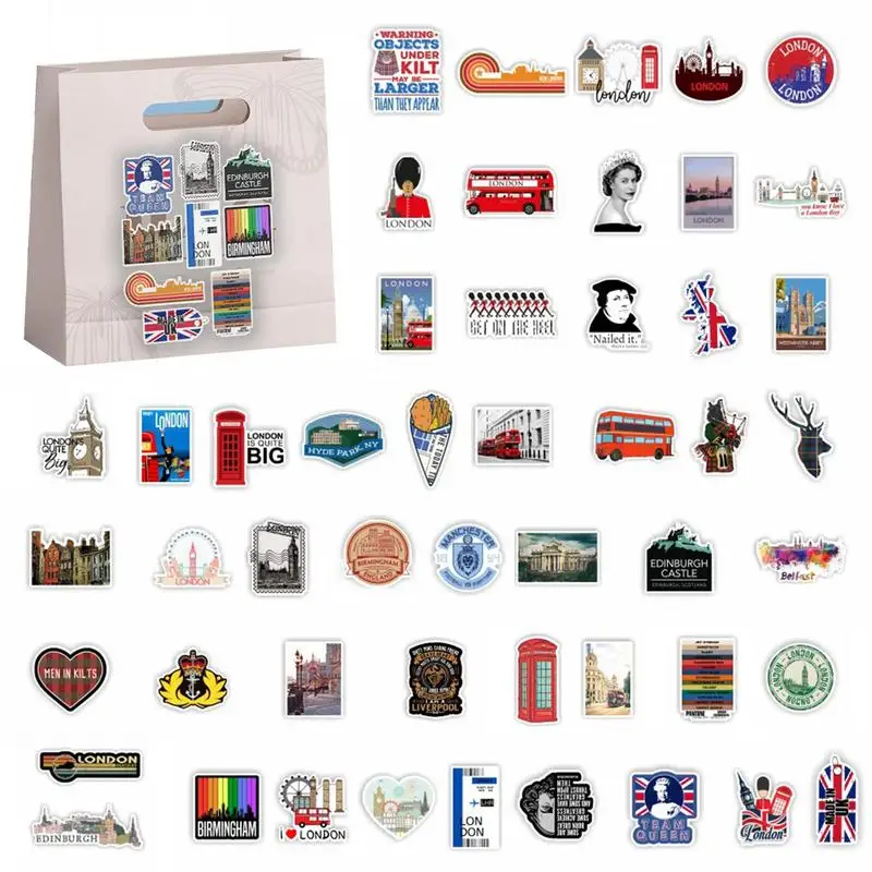 

Памятные наклейки королевы Елизаветы II, 50 шт., украшения Великобритании, Лондона, королевы Елизаветы, памятные аксессуары