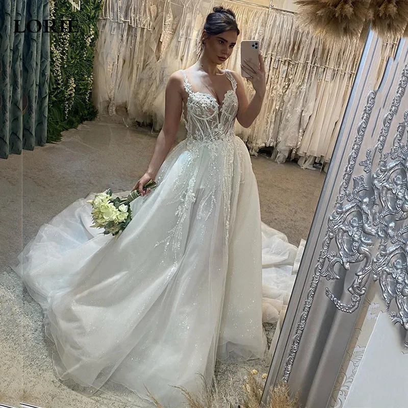 

LORIE Ivory Lace Wedding Dresses Sweetheart Neck Corset Bride Dress Elegant A Line Vintage Lace Wedding Gowns 2024