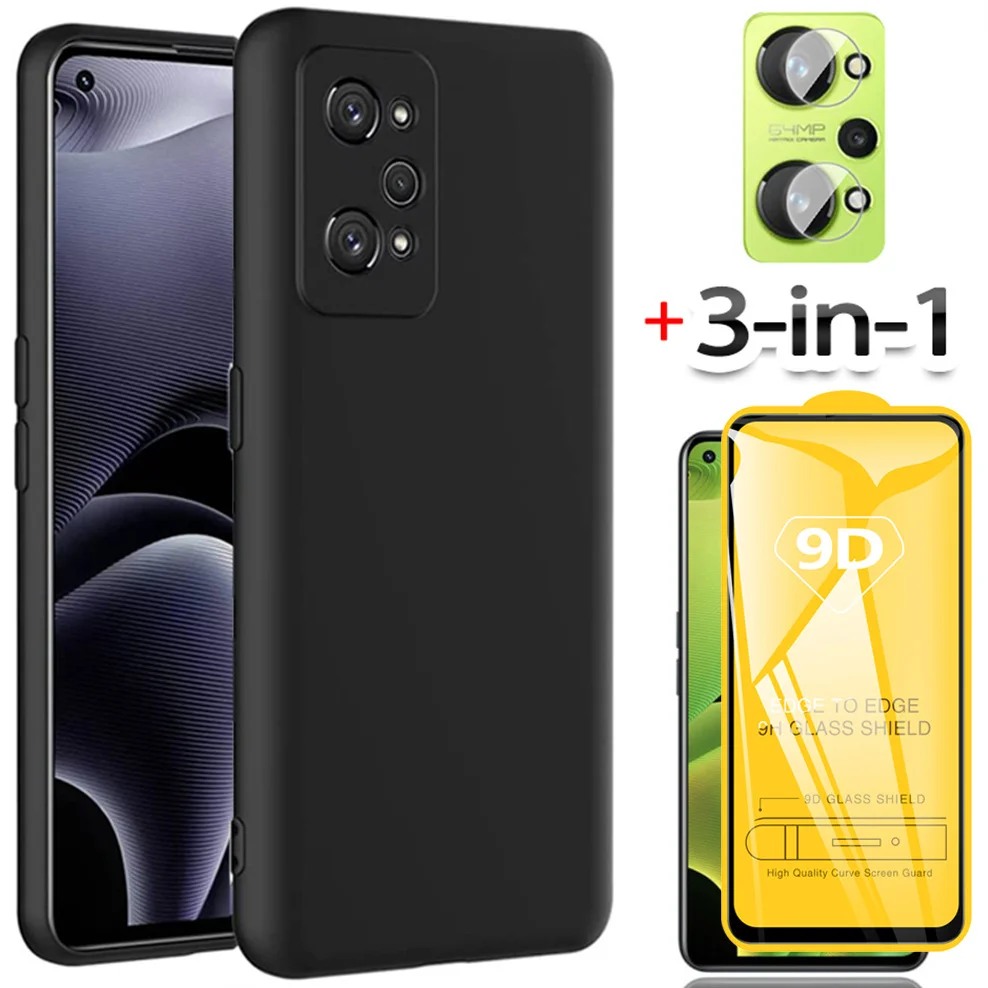 

realme gt neo2 case, glass + tpu case for realmi gt neo 2 5g soft anti-shock phone cases realme gt neo3 2t cover realme gt neo 2
