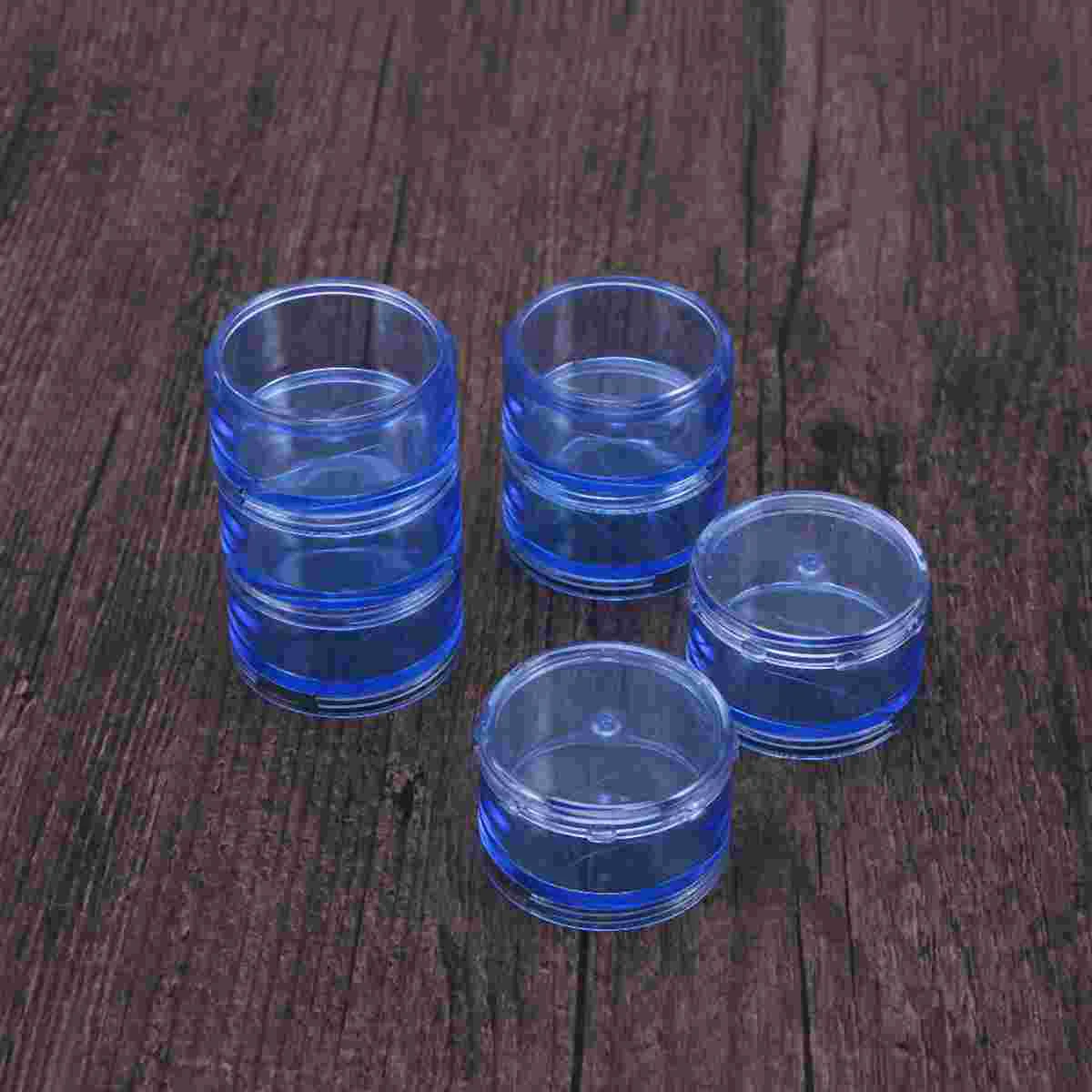 

SUPVOX 1 Set portable 7 day stackable case tower travel box ( blue )