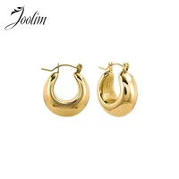 non tarnish waterproof fashion vintage hollow earrings trendy stainless steel jewelry wholesale