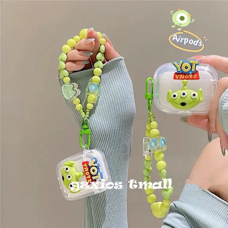 

Cute Disney Alien Toy Story Mania with Bracelet Case for Apple AirPods Air Pods Pro 1 2 3 Cover Protective Headphone Box Bag