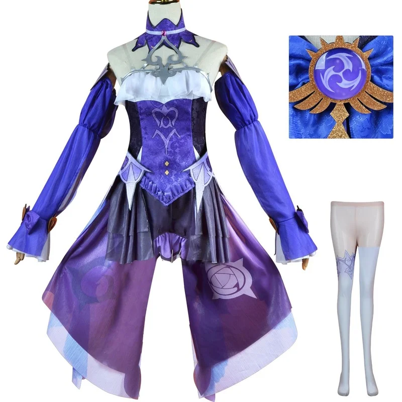 

Game Genshin Impact Fischl Ein Immernachtstraum New Skin Cosplay Outfit Women Dress Accessories Wig Role Play Halloween Costume