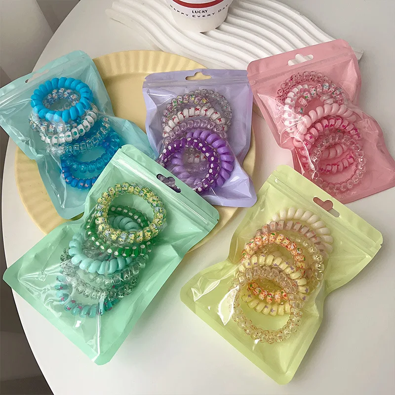 Headband Phone Line Hair Band Female Non-trace Hair Tie Leather Band Headdresses For Girls Barbie