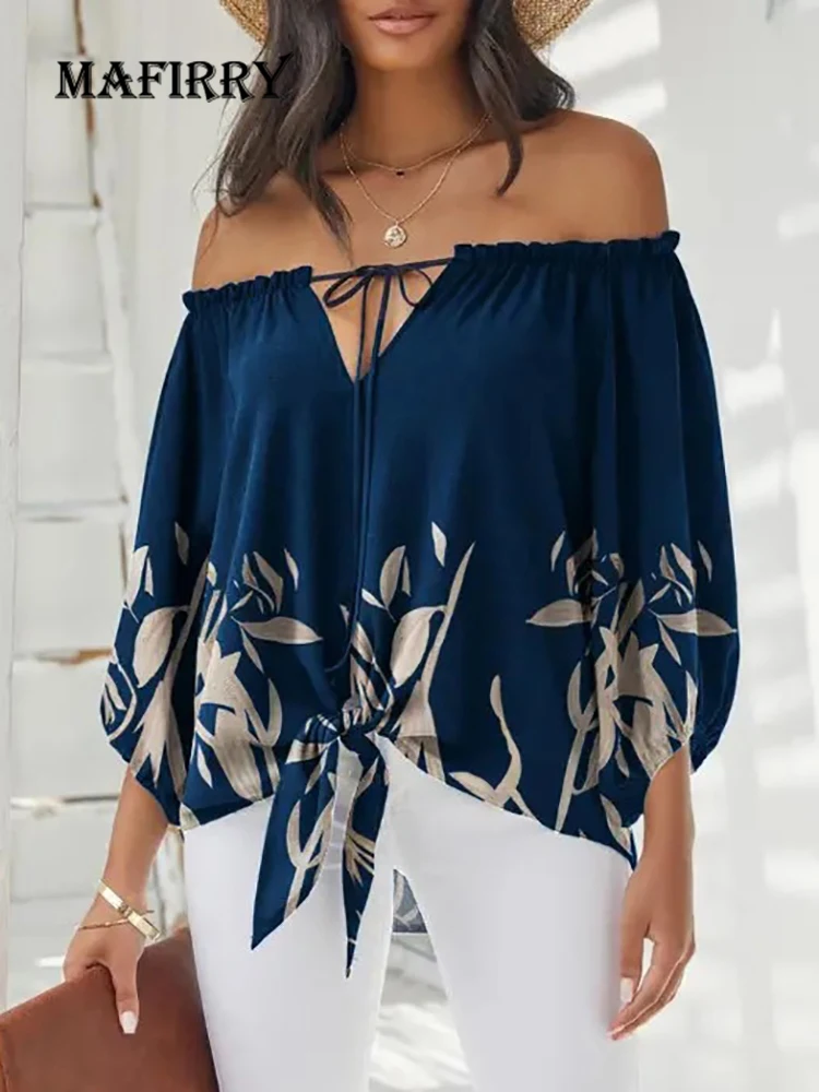 

2022 New Loungewear Women Printing Loose Pullover Shirts Spring Autumn Slash Neck Backless Ladies Blouse Sweatshirts Streetwear