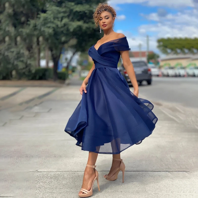 

Slash Neck Solid Color Empire Dresses Elegant Fashion Street Style Asymmetrical A-LINE Skirts Women Summer Retro Clothing 2022