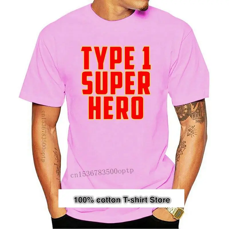 

Ropa de hombre para niños y adultos, Camiseta tipo 1, superhéroe, Diabetes, 2
