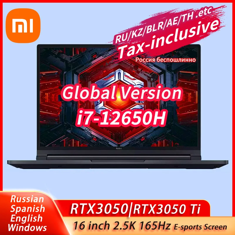 

Игровой ноутбук Xiaomi Mi Redmi G, 2022 дюймов, 3050 K, 3050 Гц
