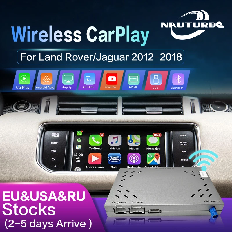 For Apple Wireless Carplay For Land Rover/Jaguar/Range Rover/Evoque/Discovery Android Auto Ai Box Multimedia USB Navigation DSP