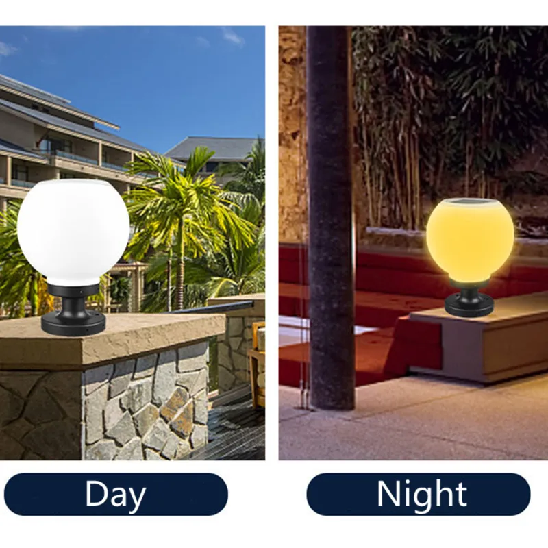 Уличный светодиодный садовый светильник на солнечной батарее s круглый