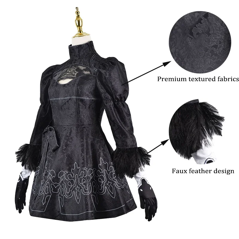 Nier 2b Косплей Automata Yorha YoRHa No. Костюм типа B 2 женское платье в стиле аниме нарядная
