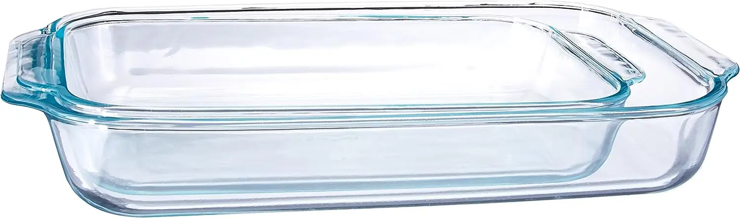 

Прозрачные продолговатые стеклянные формы для выпечки, набор из 2-х предметов в упаковке, Силиконовая подложка для фритюрницы, деревянная коробка, поднос для выпечки для духовки, Molde par