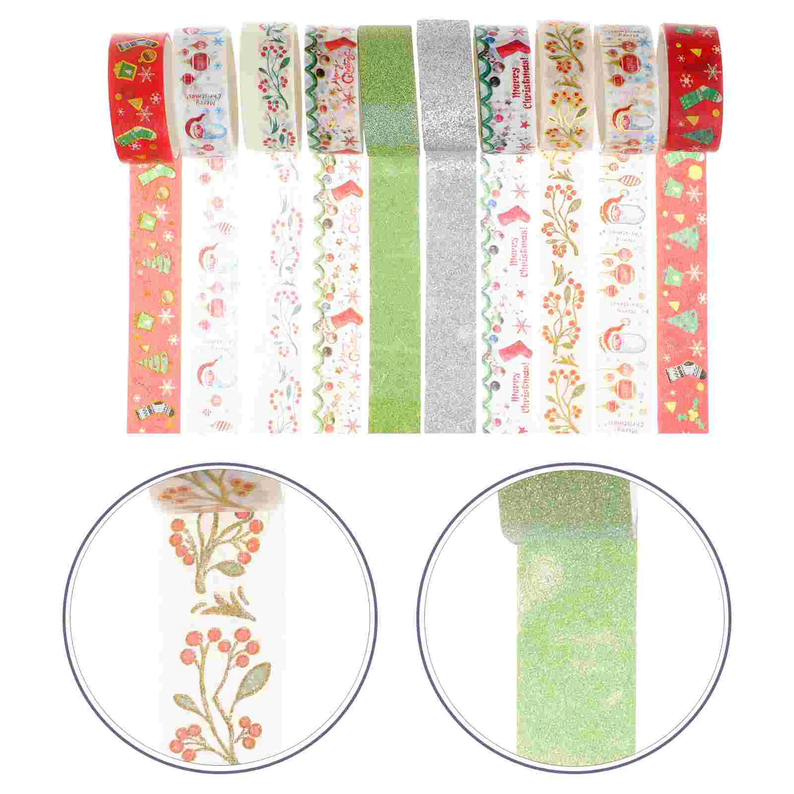 

Tapes Christmas Gift Decorative Washi Tape Adhesive Wrapper Scrapbooking Themed Self Wrapping Stickers Paper Thin Xmas
