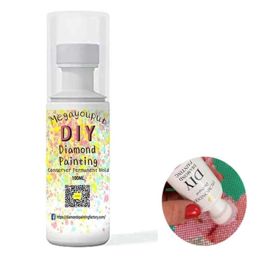 

100ml DIY Diamond Painting Conserver Permanent Hold & Shine Effect Sealer for All Diamond Painting Brightener Glue Keep Shiny