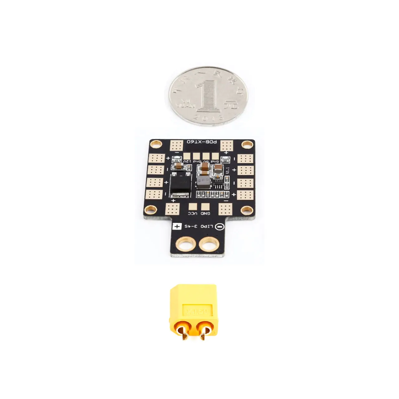 Matek Systems PDB XT60 с BEC 5V &amp 12V медная для радиоуправляемого вертолета FPV квадрокоптера