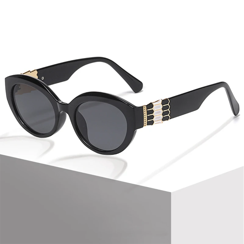 

Fashion Oval Frame Cat Eye Sunglasses For Women Men Brand Design Luxury Male Female Driving Decorations UV Protection Glasses