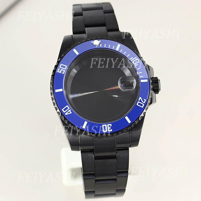 Мужские черные часы 40 мм модель Φ нержавеющая сталь 316L для Seiko NH35 NH36 NH38/34 Miyota 8215 ETA