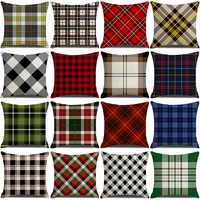 vintage check pillow cases 45x45cm home bedroom sofa decorative throw pillow covers simple colorful plaid stripes cushion covers