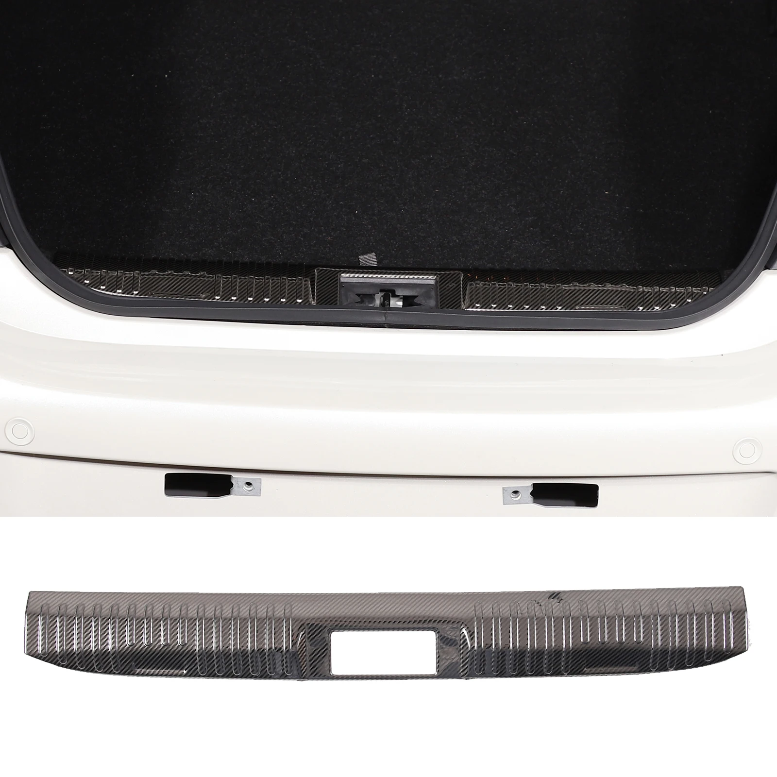 

For Subaru BRZ 2012-2022 Stainless steel Carbon Fiber Car trunk rear guard Rear Bumper Plate Cover Trim Stickers Car Accessories