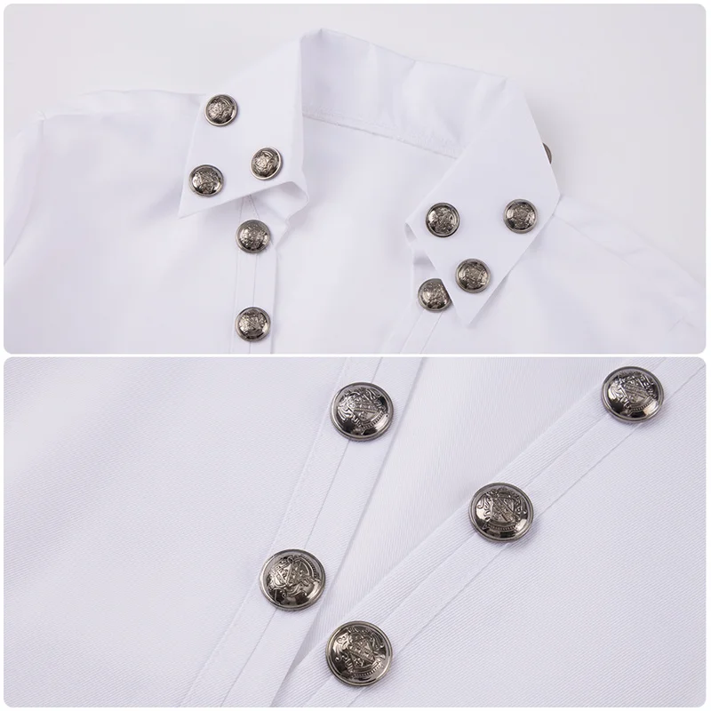 Movie The Musical Rock Elvis Cosplay Costume for Men Adult Stage Uniform Sexy Veck Top Pants with Sashes Halloween Christmas