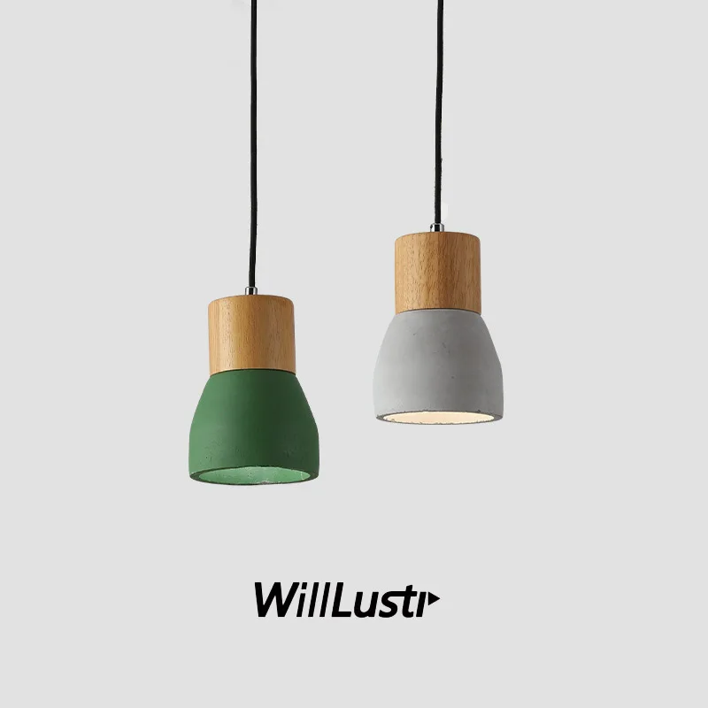 Креативный подвесной светильник из цементного дерева цвет макарон отель бар