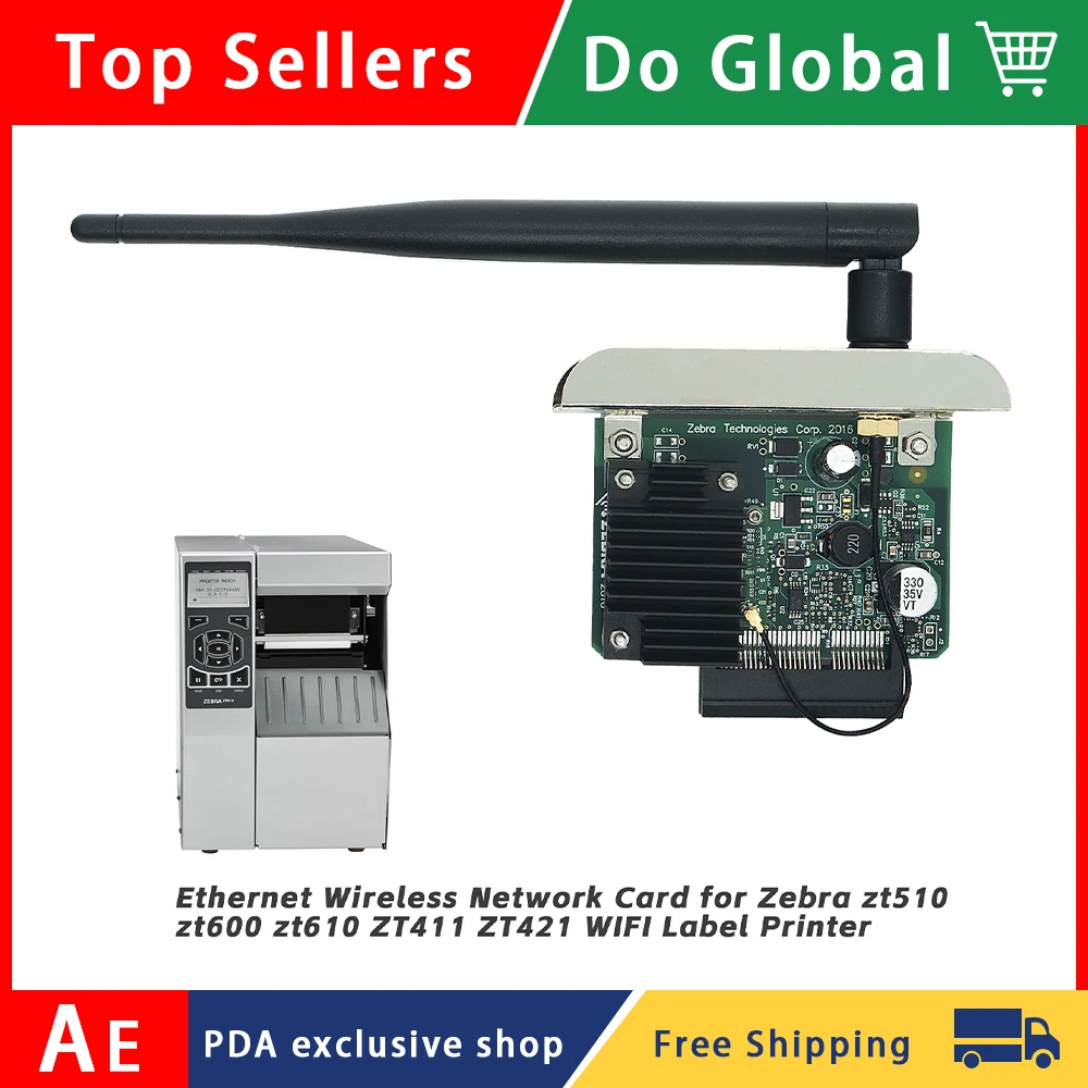 

Ethernet Wireless Network Card for Zebra ZT510 ZT600 ZT610 ZT411 ZT421 WIFI Label Printer,Free Shipping