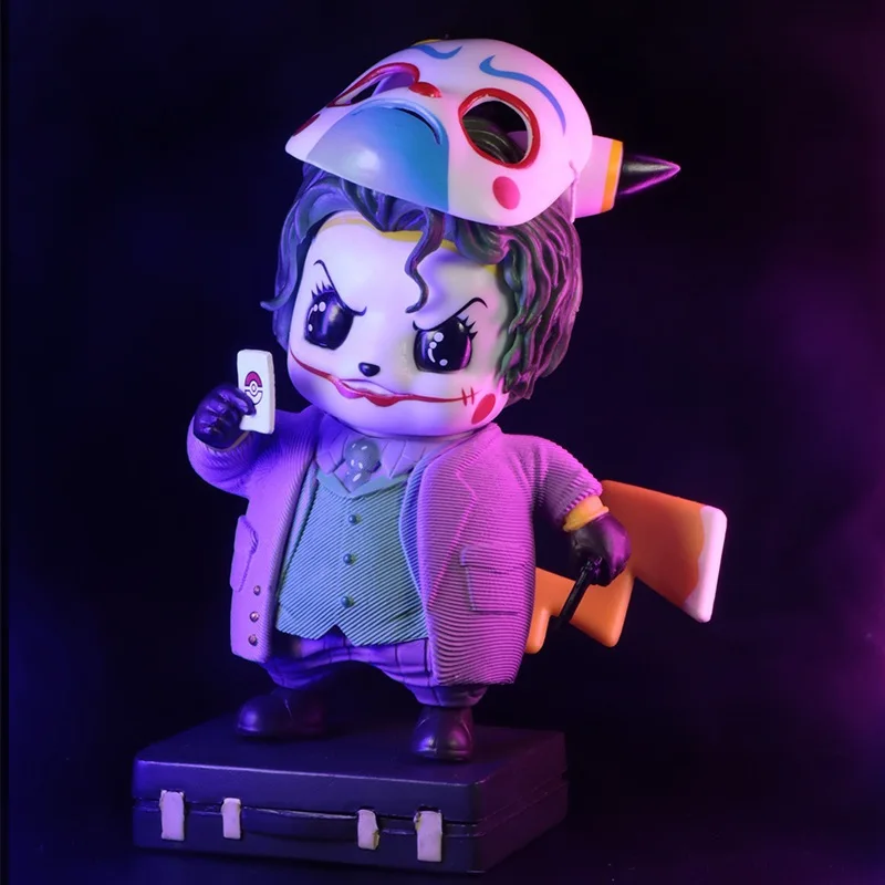 

Фигурка аниме Joker GK из мультфильма Q Version, экшн-фигурка клоуна, Пикачу, украшение для автомобиля, Коллекционная модель, статуя, подарок на день...