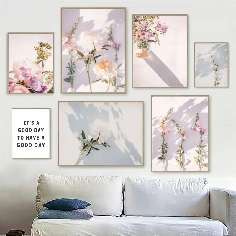 Цветочный букет с цитатами планшетофон цветочным рисунком Весенняя Настенная