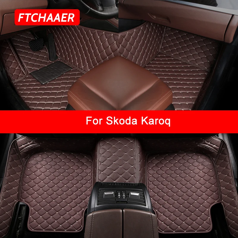 

FTCHAAER Custom Car Floor Mats For Skoda Karoq Auto Accessories Foot Carpet