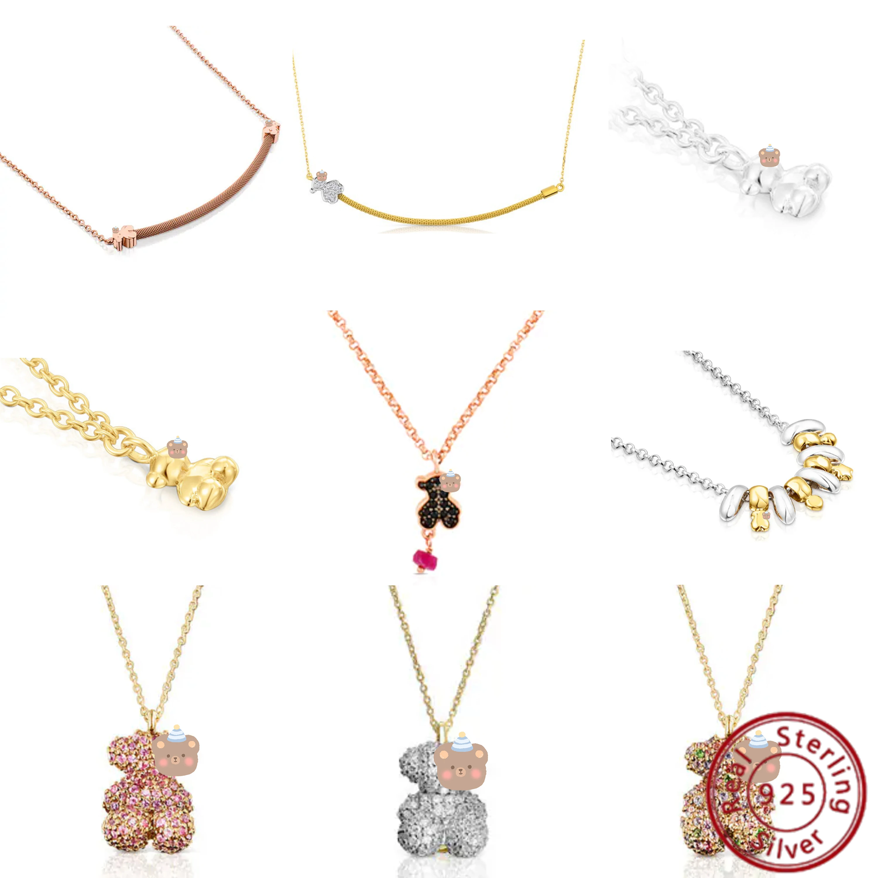 

2023 New Spanish Bear Fashionable and Cute Ins-Style Necklaces Wholesale Factory Direct Sales-Enhance your temperament and charm