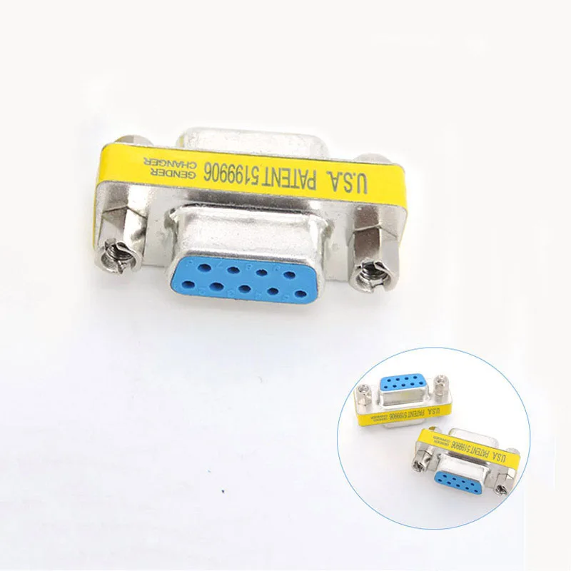

1x DB9 9pin VGA штекер-штекер Женский фотоадаптер m F мини-переходник для полового интерфейса RS232 Com D-Sub преобразователь кабельного разъема Q1