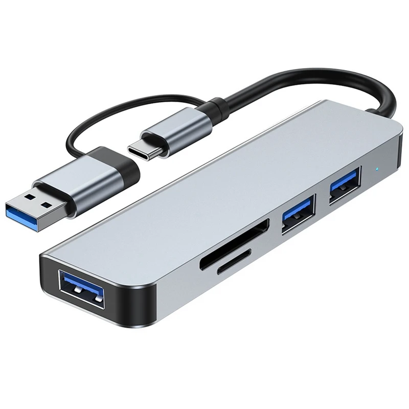 

USB-концентратор с 5 портами, USB 3,0, USB 2,0 + USB + SD + TF