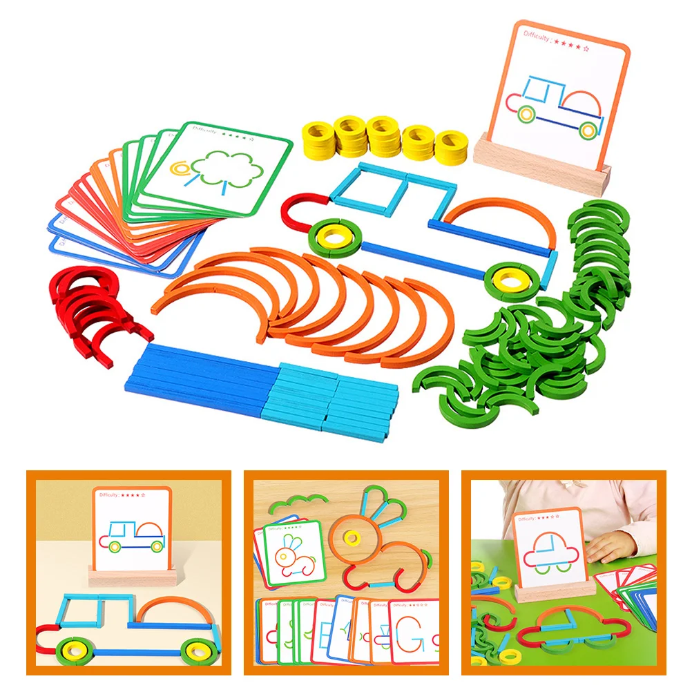 

1 Set Wooden Toddler Puzzles Colorful Puzzles Preschool Gift for Girls and Boys