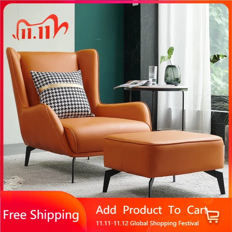 

Indoor Armchair Living Room Chairs Office Nordic Luxury Leather Living Room Chairs Relax Design Sillones Modern Furniture
