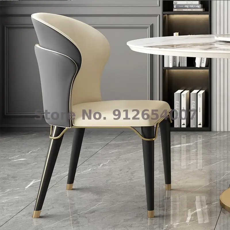 Современный минималистичный обеденный стул бытовой из твердой древесины