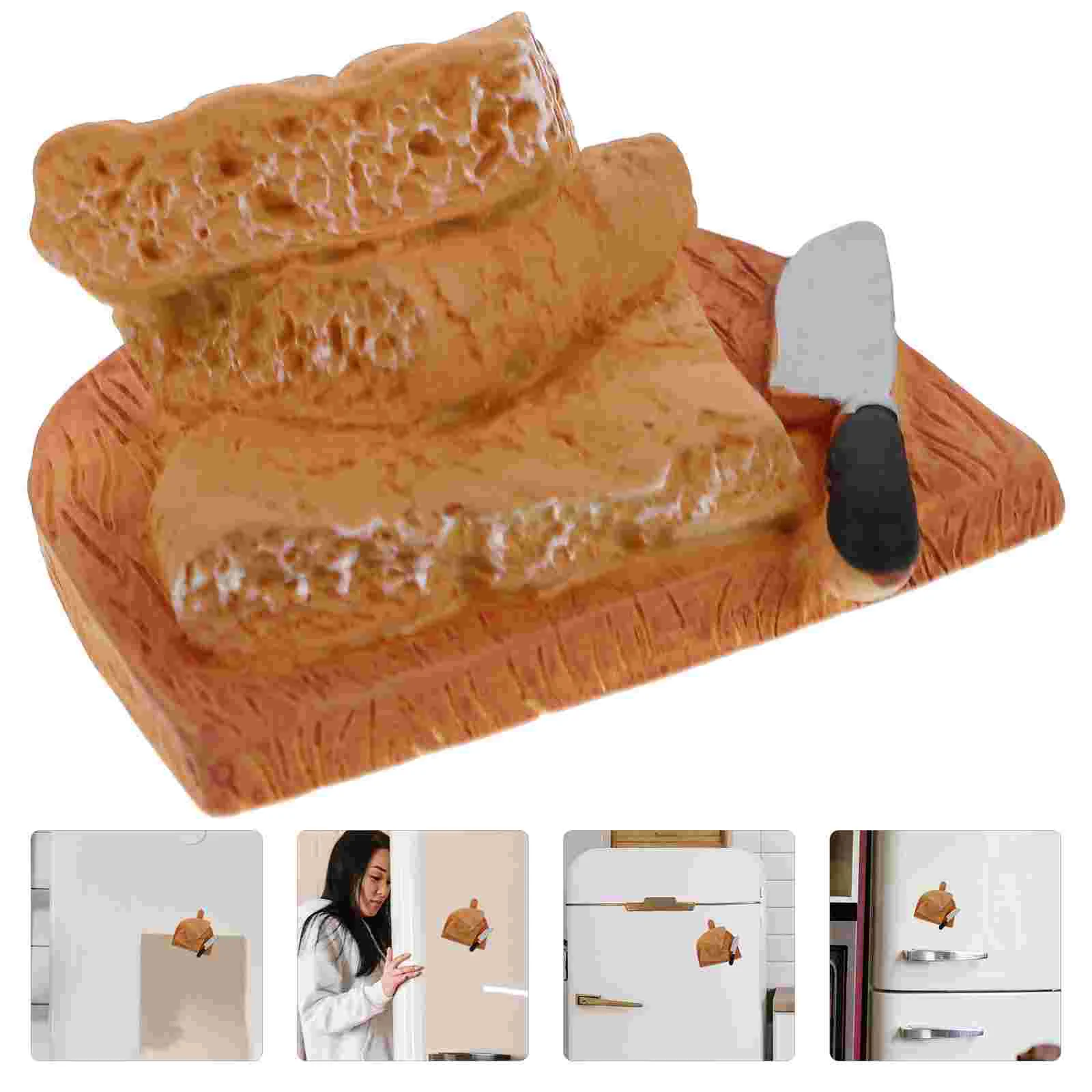 

Magnetsfridge Magnet Sticker Refrigerator Magnetic 3D Kitchen Resinoffice Bread Chalkboardshaped Stickers Freeze Whiteboard