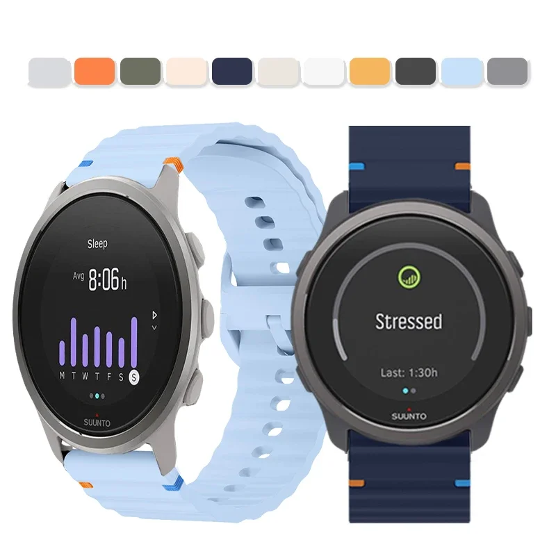 Compatible for Suunto 5 Peak Watch Band Replacement Wrist Strap 9 Peak/9 Prak Pro Watchband Soft Silicone Bracelet