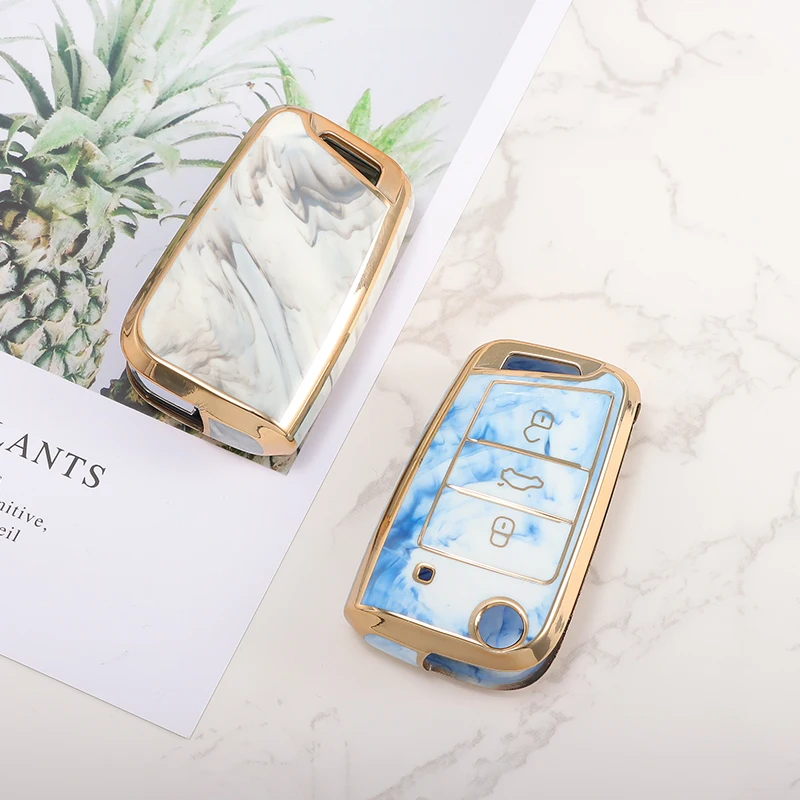 

Новинка ТПУ чехол для автомобильного ключа чехол для ключа для VW Volkswagen Polo Golf 7 MK7 Tiguan MK2 для SEAT Ateca Leon Ibiza для Skoda Octavia A7